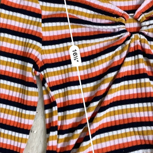 Topshop ribbed striped long sleeve top - Picture 4 of 4